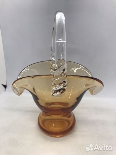 Ваза цветное стекло чехия