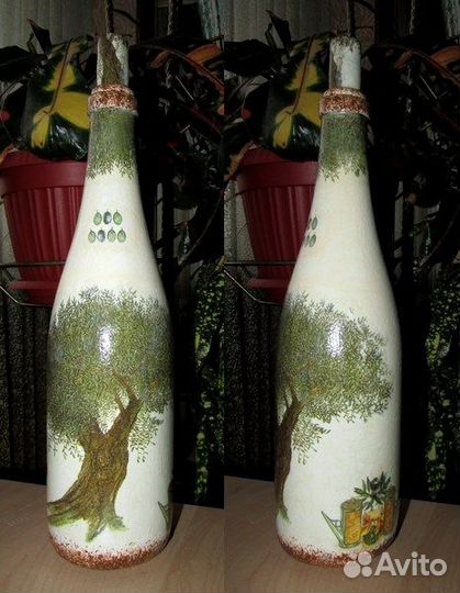 Бутылка декоративная (декупаж)