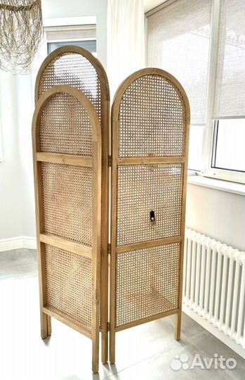 Ширма из натуралтного ротанга