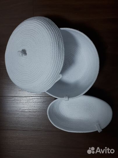 Корзина из хлопкового шнура