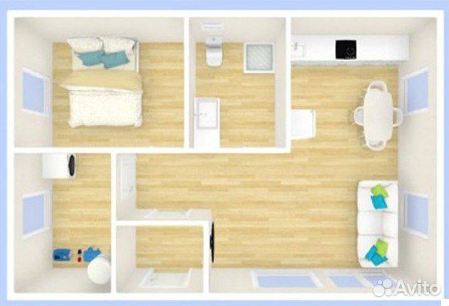 Дачный дом 6х9 с террасой 2х6, 54 кв.м