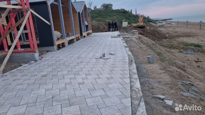 Установка тротуарной плитки