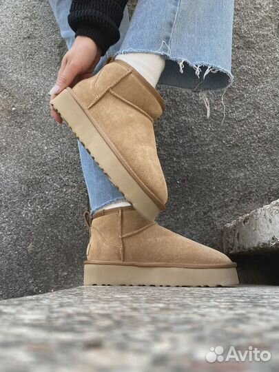 UGG Mini Platform Beige женские (Арт.4357)