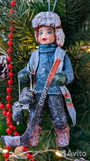 Ватные елочные игрушки