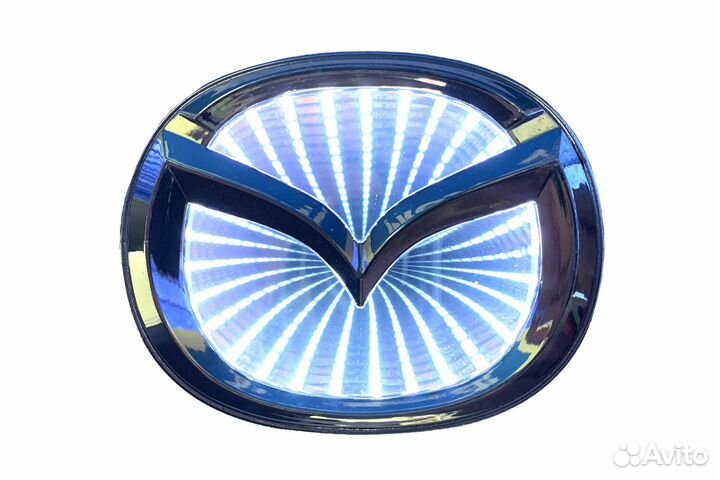Светящиеся значки 3D mazda 6 10.1*7.9 белый