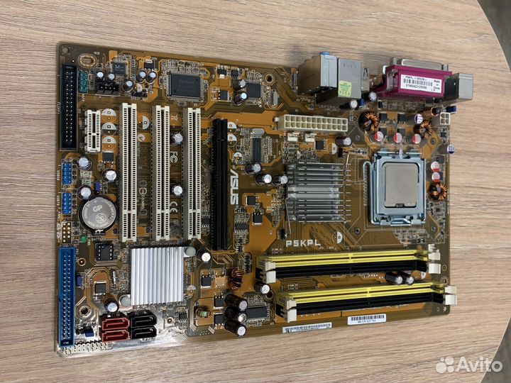 Материнская плата с процессором, 775 сокет