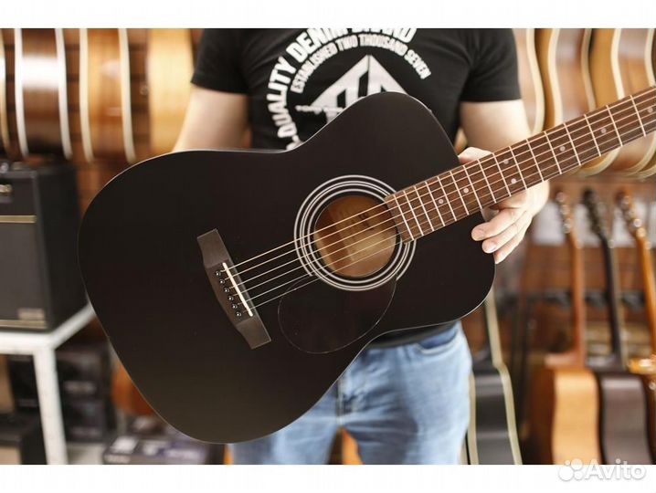 Cort AF510-BKS черная акустическая гитара