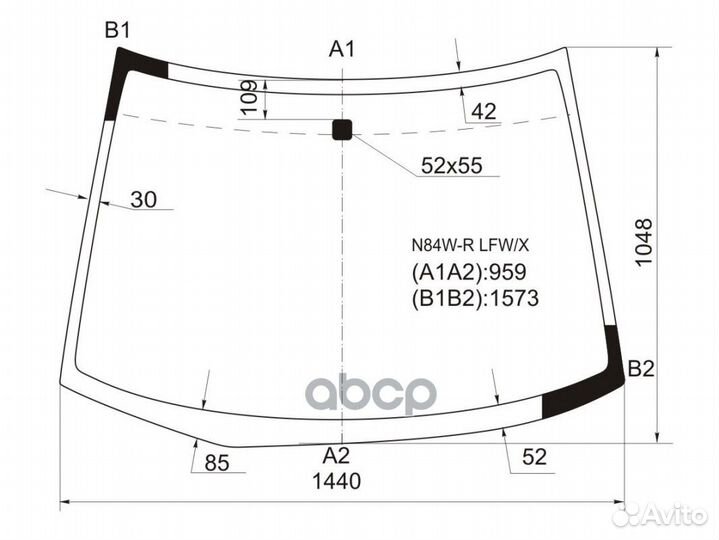 Стекло лобовое mitsubishi chariot grandis N8#W