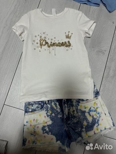 Джинсы, шорты, футболки, платья 128-150