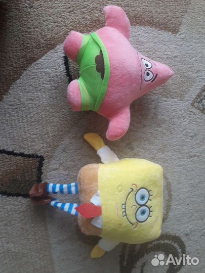Мягкие Игрушки Спанч Боб и Патрик