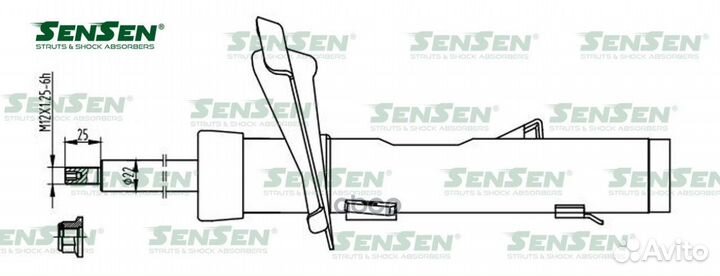 Амортизатор передний правый газомасляный SenSen
