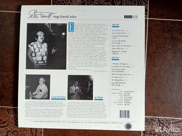 Eileen Farrell Reference Recordings LP