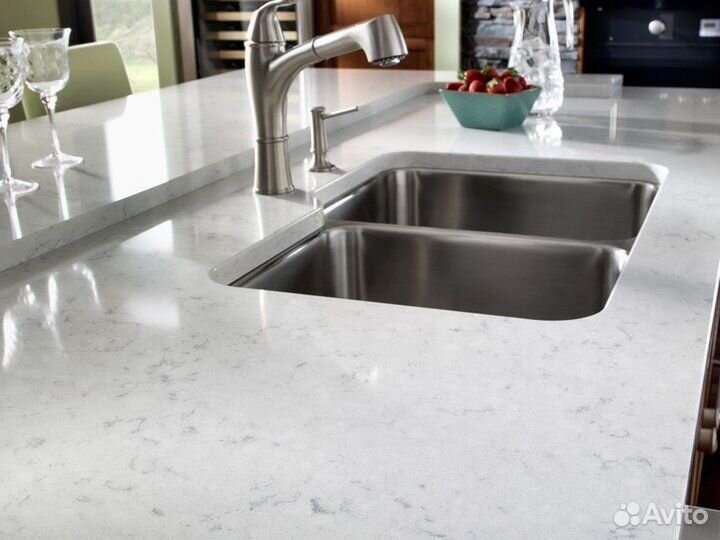 Столешница с мойкой, под заказ, из камня