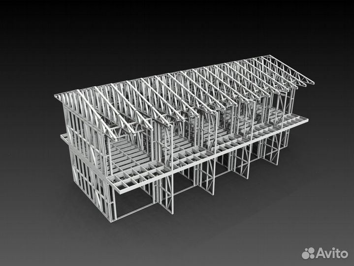 Лстк каркас гостевого дома на 10 номеров от произв