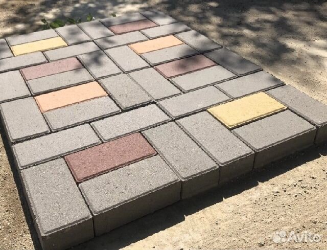 Тротуарная плитка Брусчатка 200х100х60