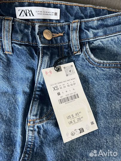 Новая джинсовая юбка миди Zara 42/44