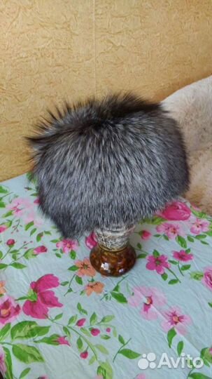 Шапка из чернобурки женская