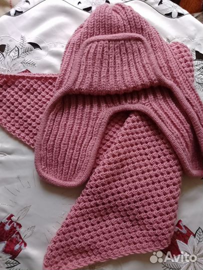 Шапка -ушанка+бактус