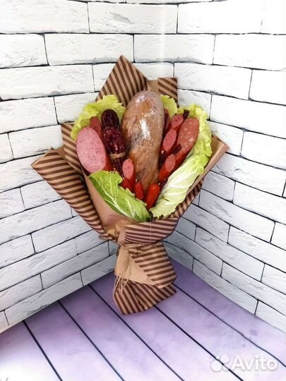 Мужские букеты съедобные мясные