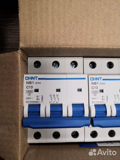Автоматический выключатель chint NB1-63H C 13A 3P