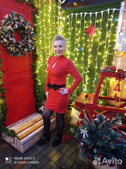 Платье женское 42 44 красное