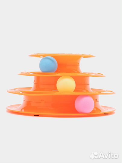 Пирамидка, игрушка для кошек, башня, 3 мячая новая