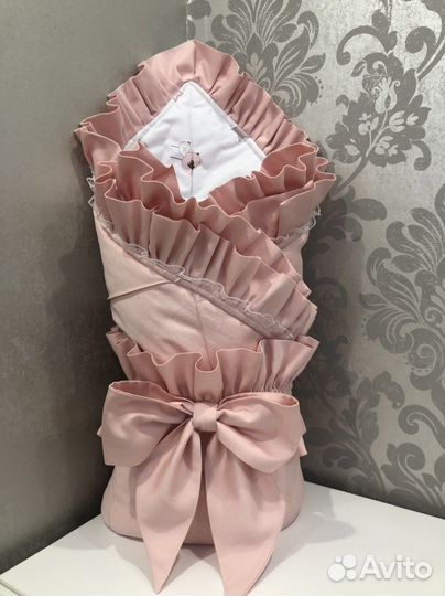 Конверт-одеяло с бантом на выписку