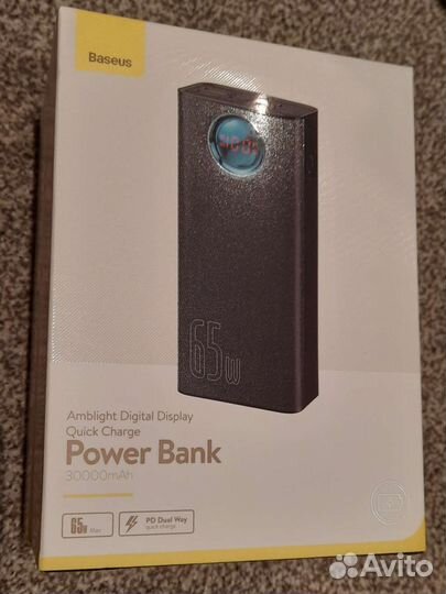 Внешний аккумулятор Baseus 10,20,30ah 20,65,100W