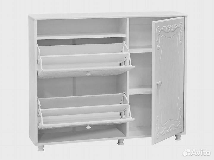 Тумба под обувь двухсекционная с дверью Италия ит