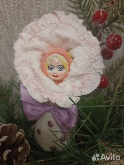 Ватные елочные игрушки