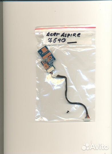 Плата USB с Кнопкой Включения Acer Aspire 7540 754