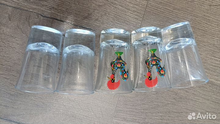 Набор стеклянных стопок рюмок для водки 5 шт