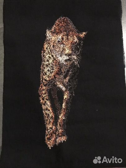 Картина вышитая крестом Гепард