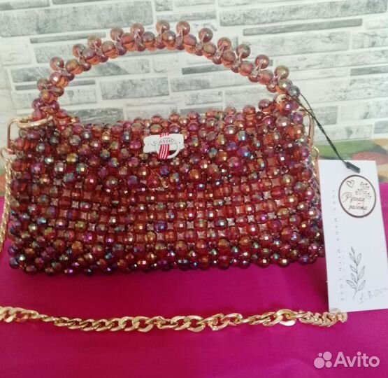 Сумка из акриловых бусин