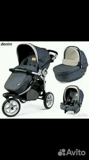 Коляска peg perego gt3 denim 2в1