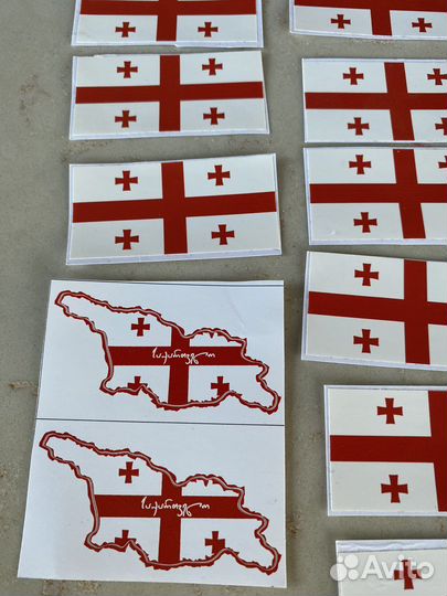 Наклейки на авто флаг Грузии