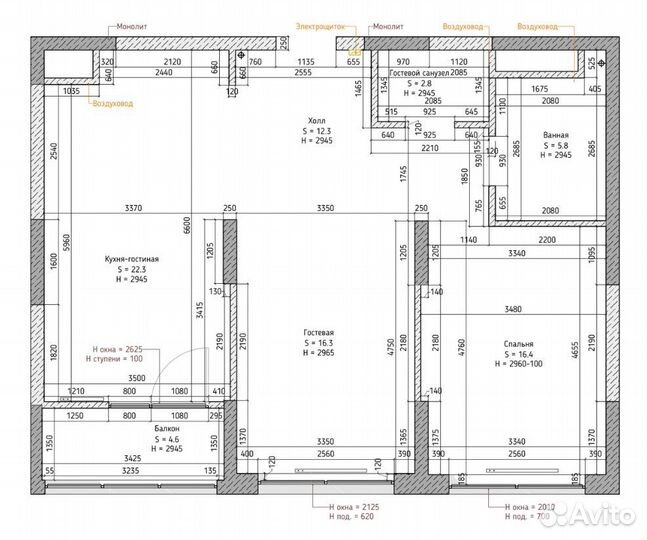 Дизайн-проект. Чертежи в Revit