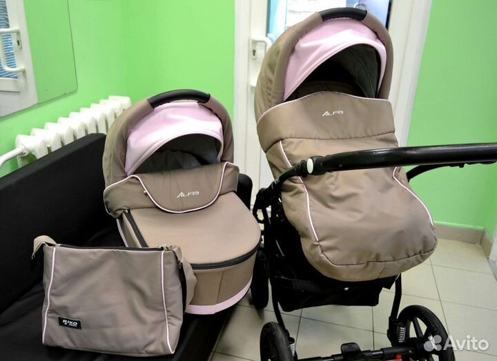 Коляска 2 в 1 Riko Basik Alfa Ecco