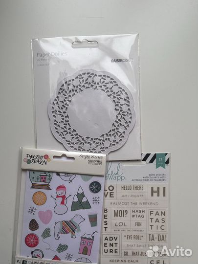 Разные материалы для скрапбукинга