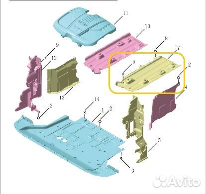 Б/У Защита днища Состояние на фото, оригиналnnУ