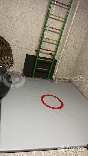 Борцовский ковер на карманах, 2x2 м