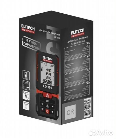 Дальномер elitech HD LD 100