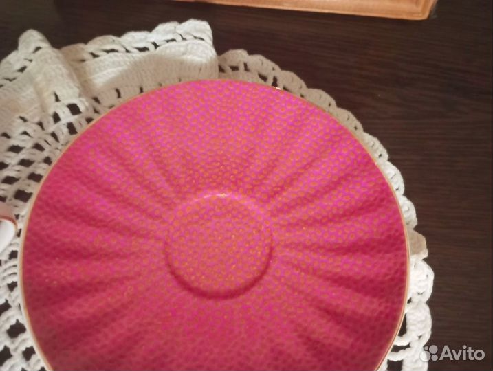 Чашка фарфоровая с блюдцем