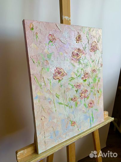 Картина маслом цветы