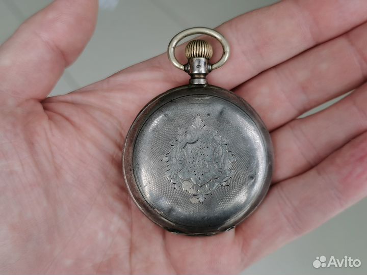 Часы карманные 19 век Spiral Breguet серебро 800