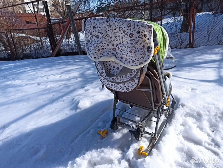 Детские зимние санки-коляска