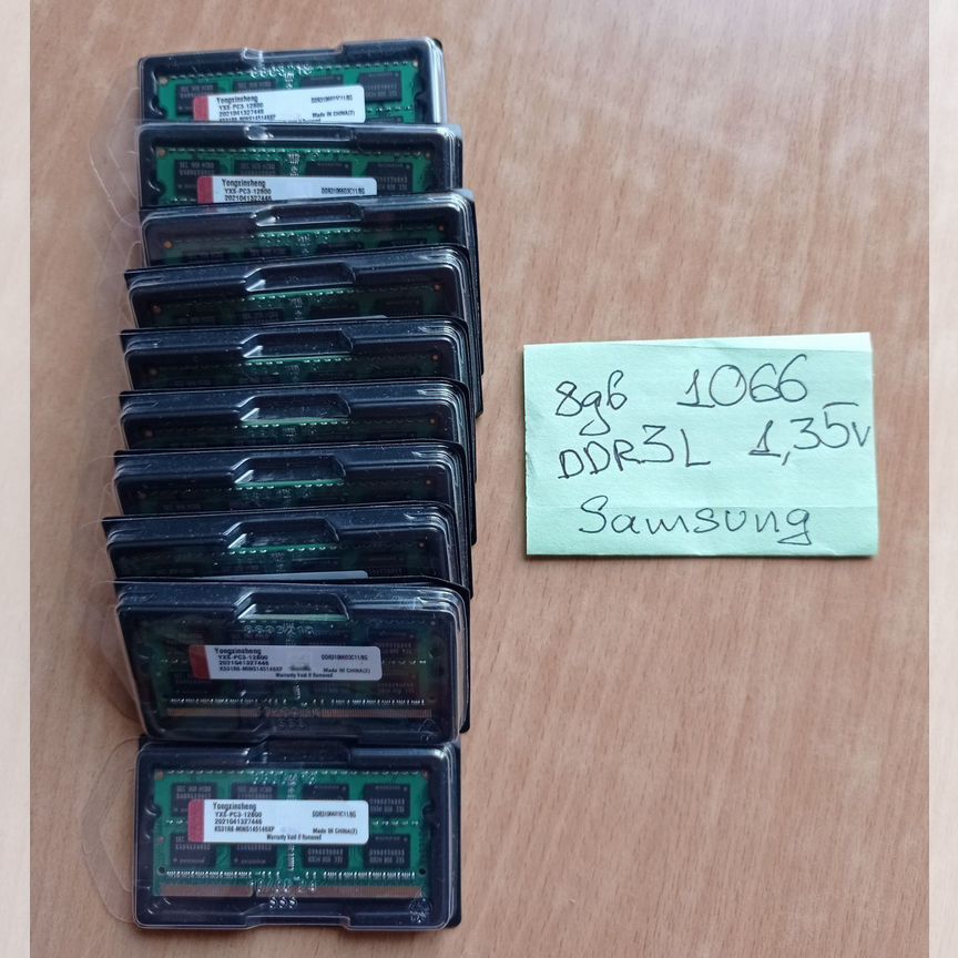 [DDR3L] 8 Gb 1066 Mhz 2rx8 1.35v Sodimm, Склад 8 Шт Ddr3l