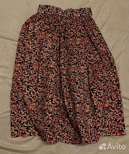 Юбка миди цветочный принт hm