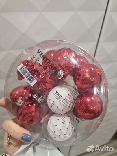 Новогодние игрушки икеа новые