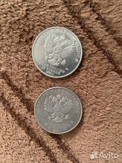 Монета 25 рублевая чм 2018 год